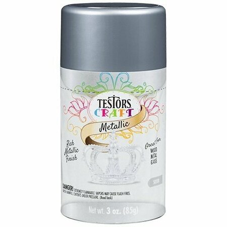 TESTORS SPRAY PAINT 3 OZ METALLIC SILVER TESTORS 304351